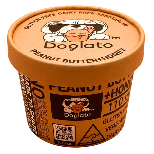 Peanut Butter & Honey Dog Ice Cream Individual Serve (GOULBURN PICK UP OR DELIVERY ONLY)