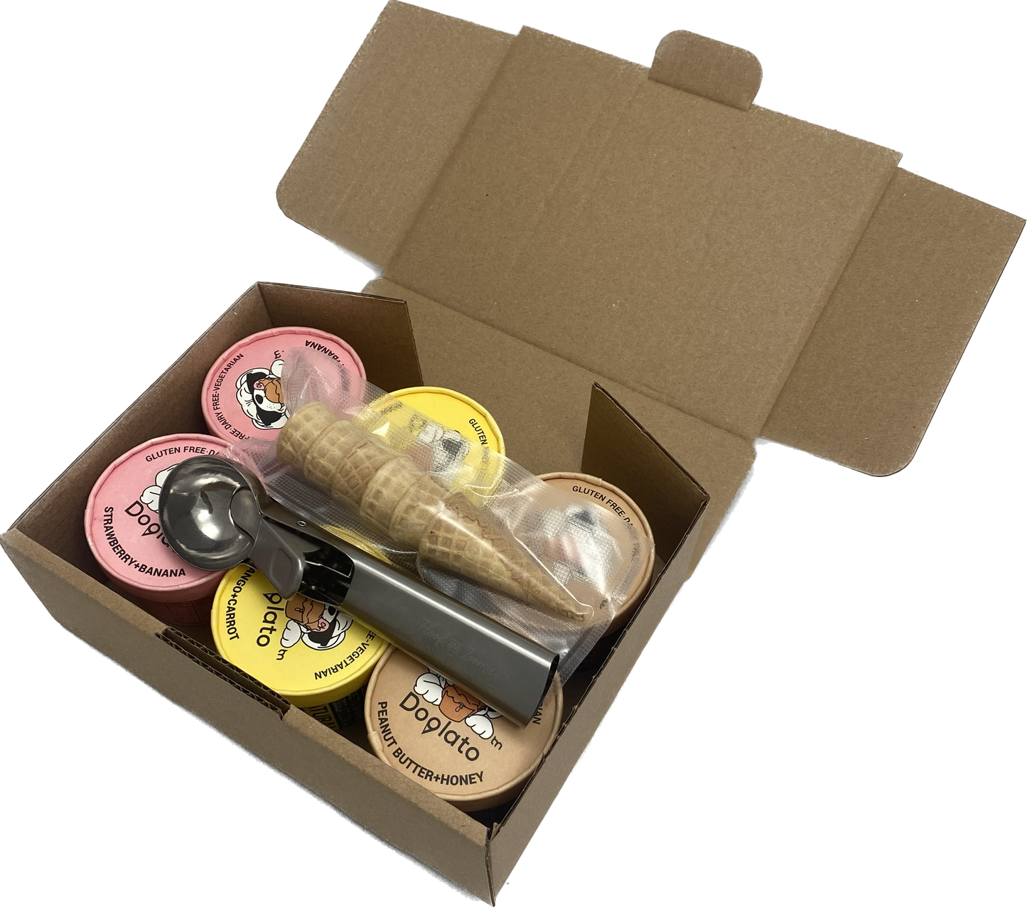 Floof and Zoomies doggy ice cream gift box