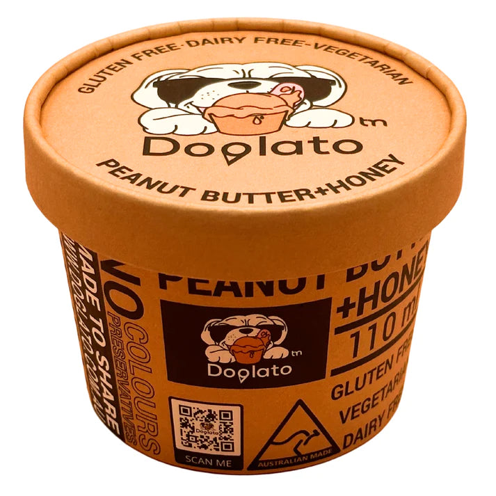 Peanut Butter & Honey Dog Ice Cream Individual Serve (GOULBURN PICK UP OR DELIVERY ONLY)
